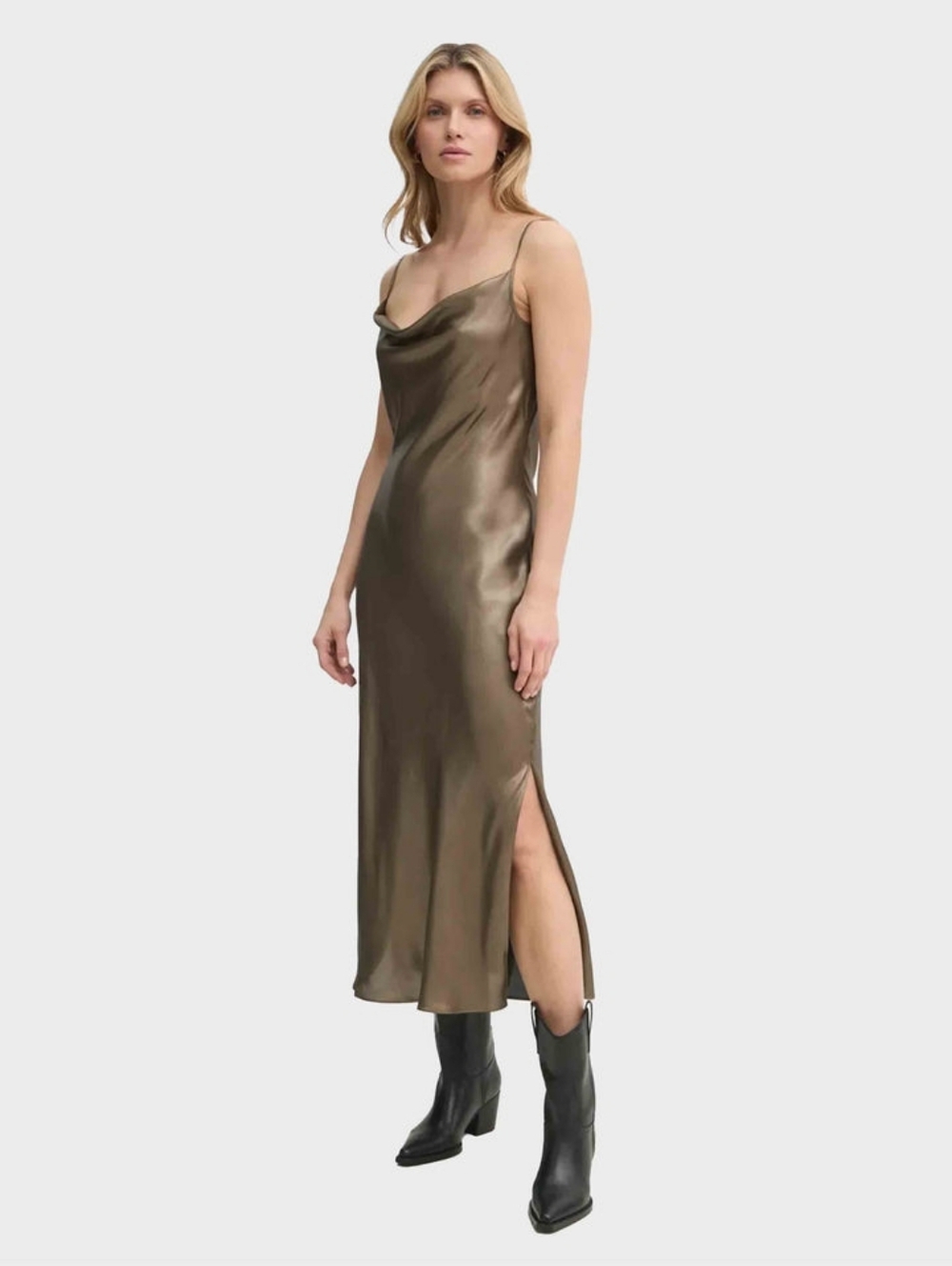 NWT AllSaints Hadley Metallic Slip Dress, Size 2
